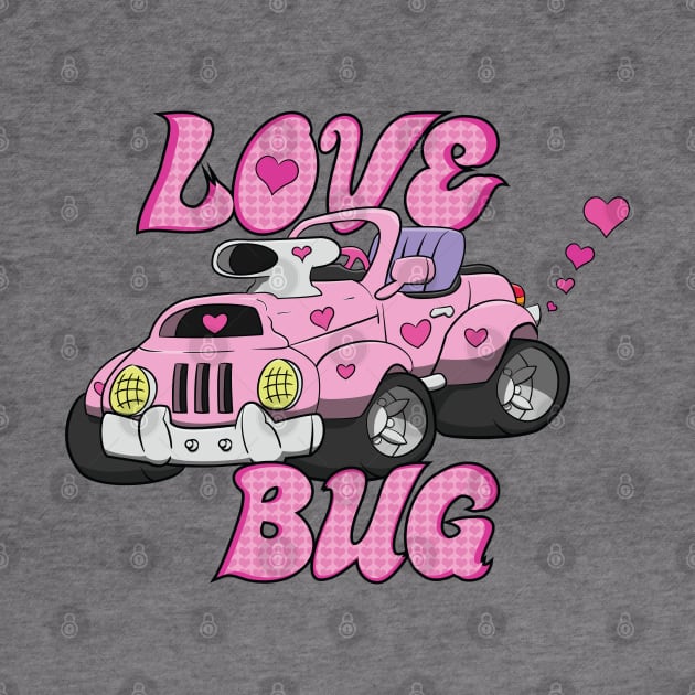Love Bug Car Valentines Day Cartoon by Dad n Son Designs